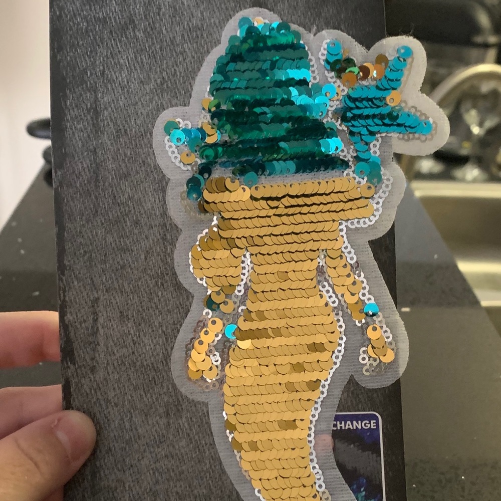 Sequin mermaid disco patch never used